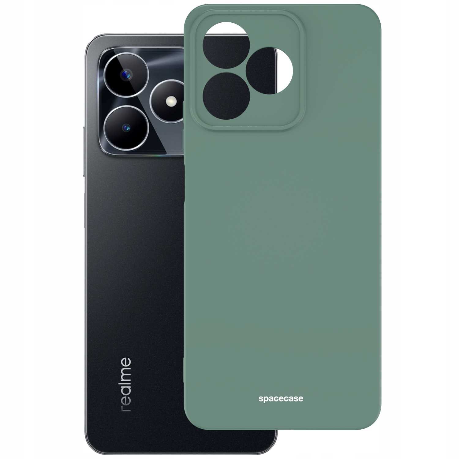 Spacecase Silicone Case Realme C51/C53/Note 50 dark green
