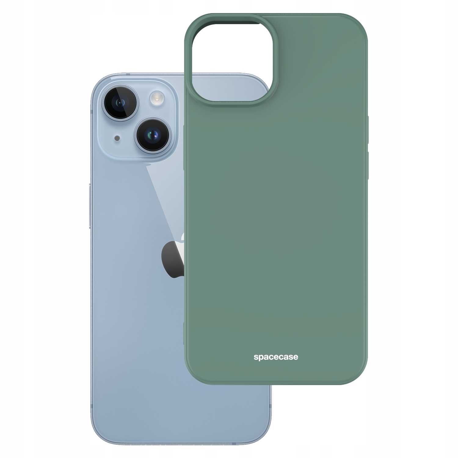 Spacecase Silicone Case iPhone 14 dark green