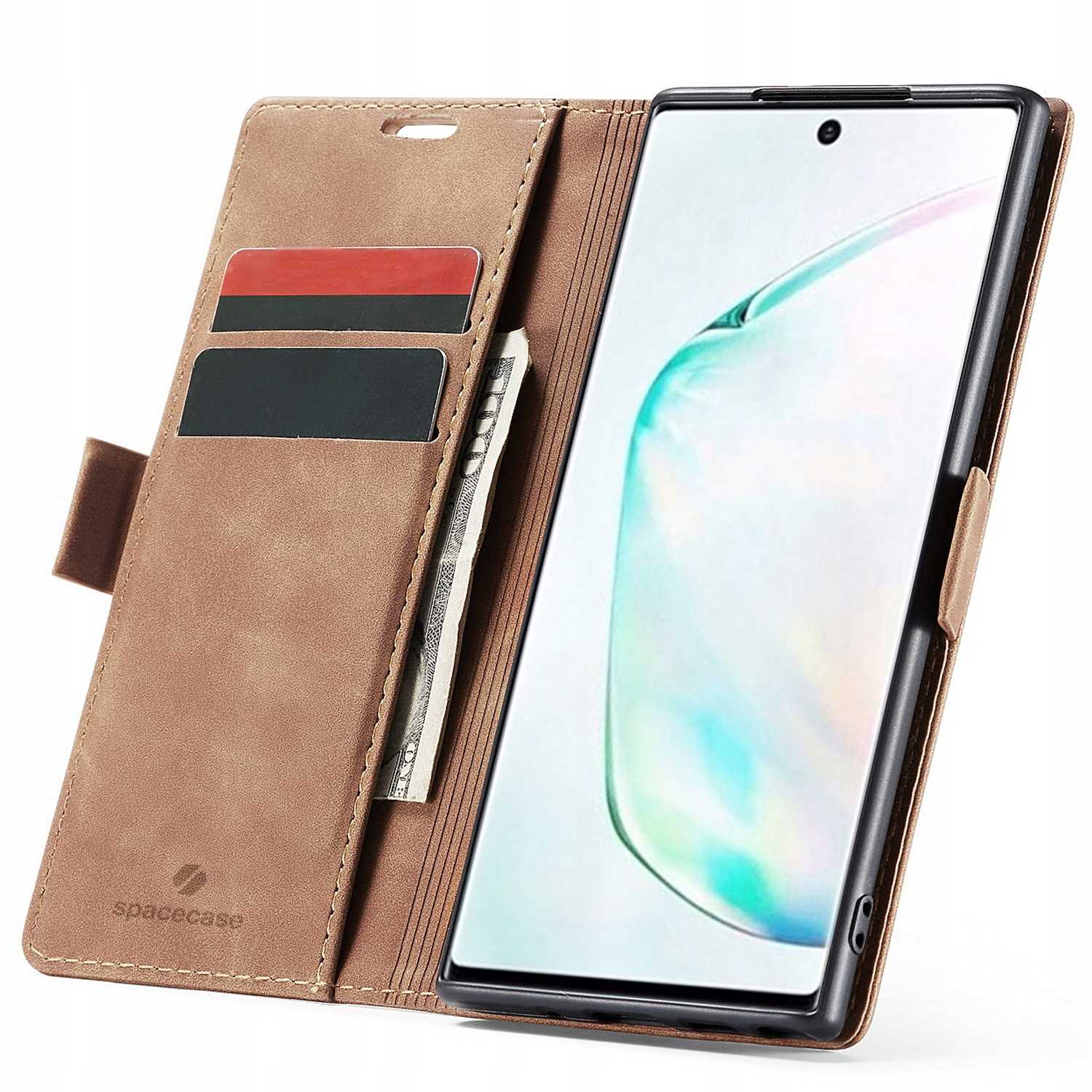 Spacecase Wallet Galaxy Note 10 light brown