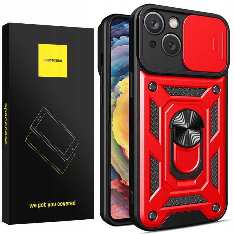 Spacecase Camring Iphone 15 Red