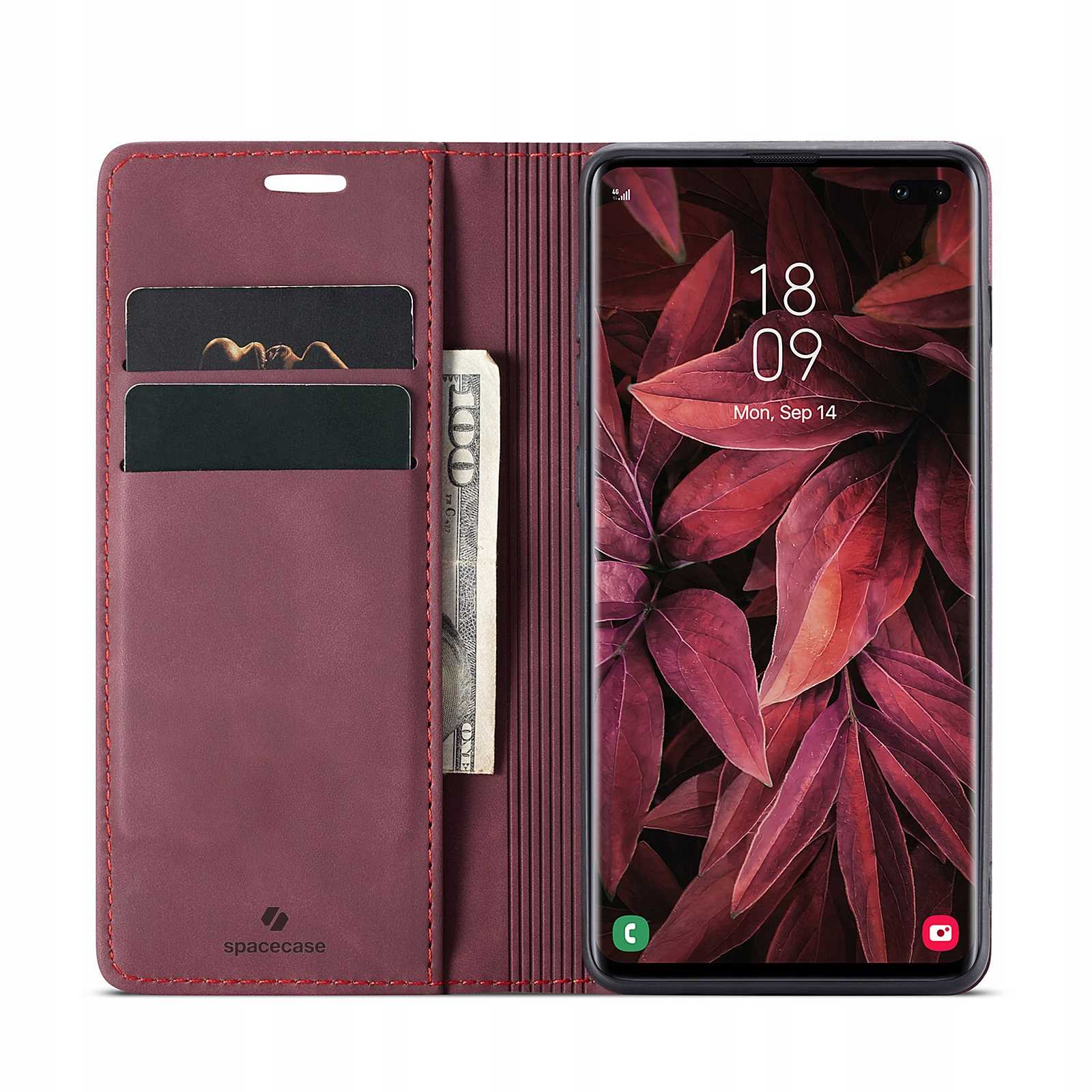 Spacecase Wallet Galaxy S10+ red