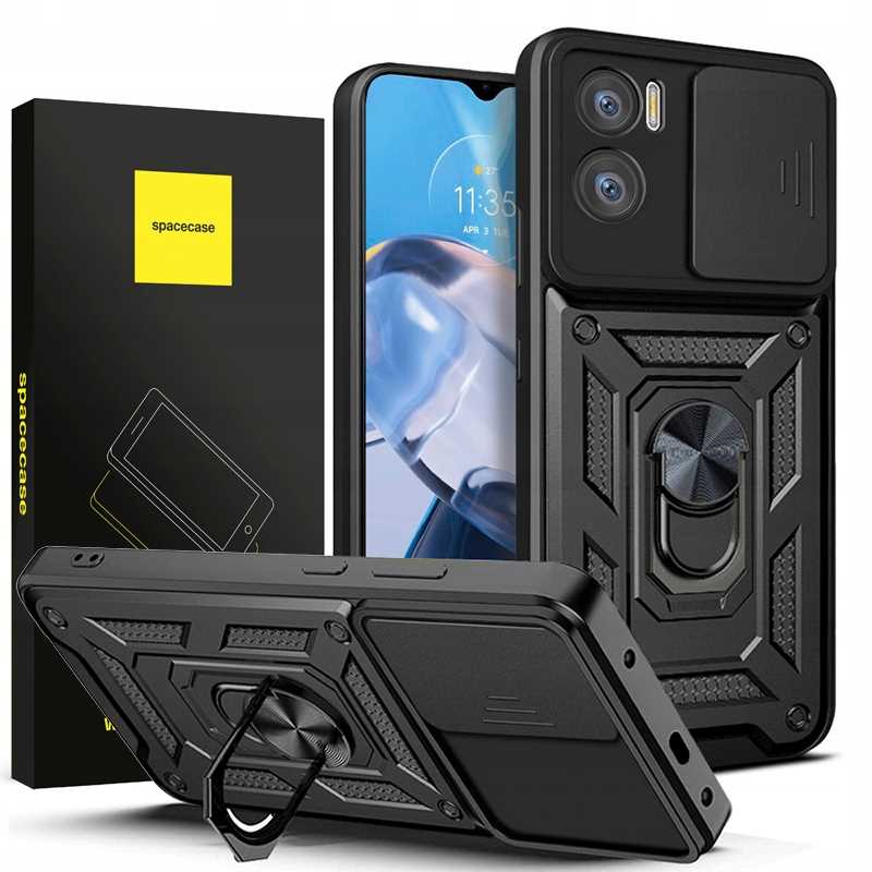 Spacecase Camring Moto E22 Black