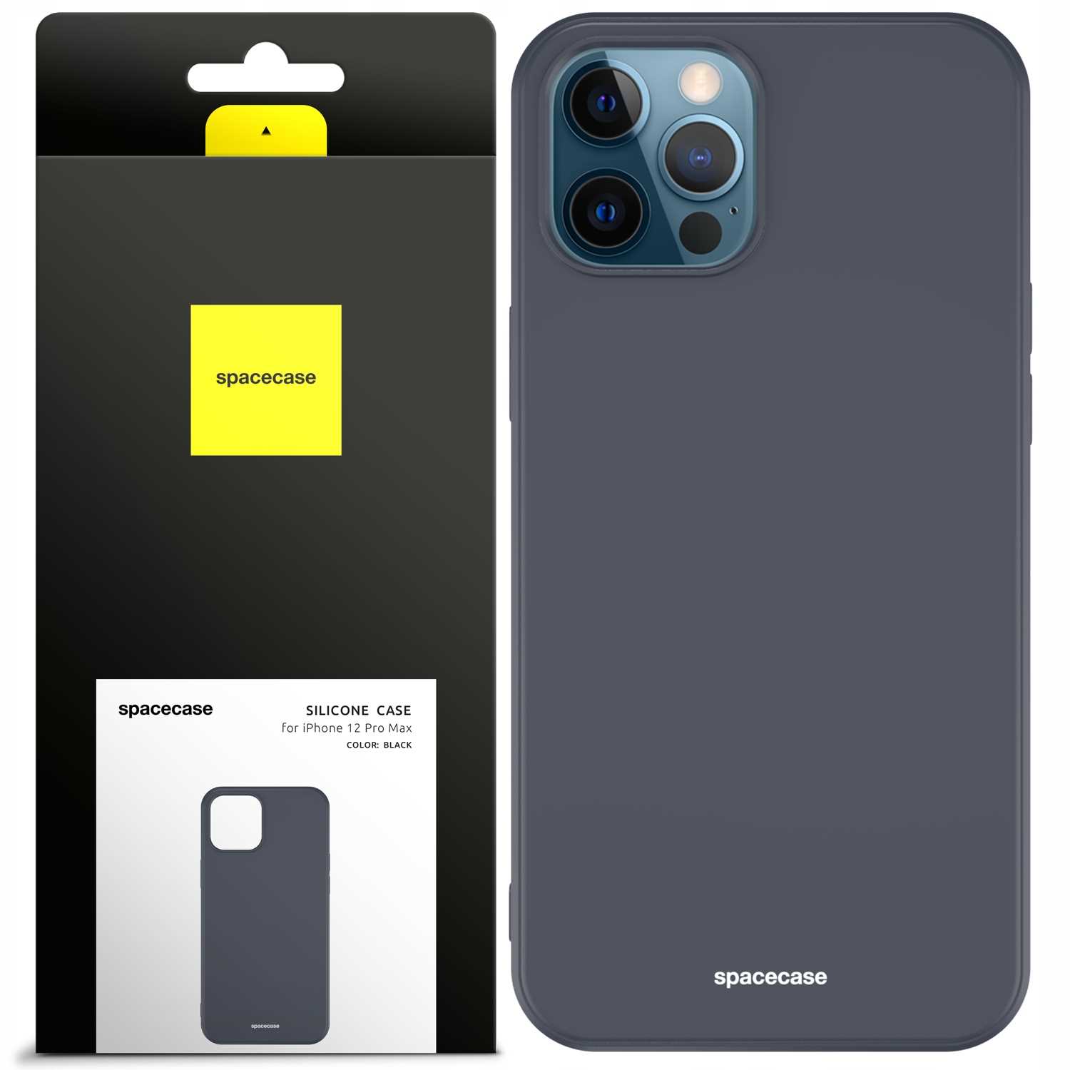 Spacecase Silicone Case Iphone 12 Pro Max Black