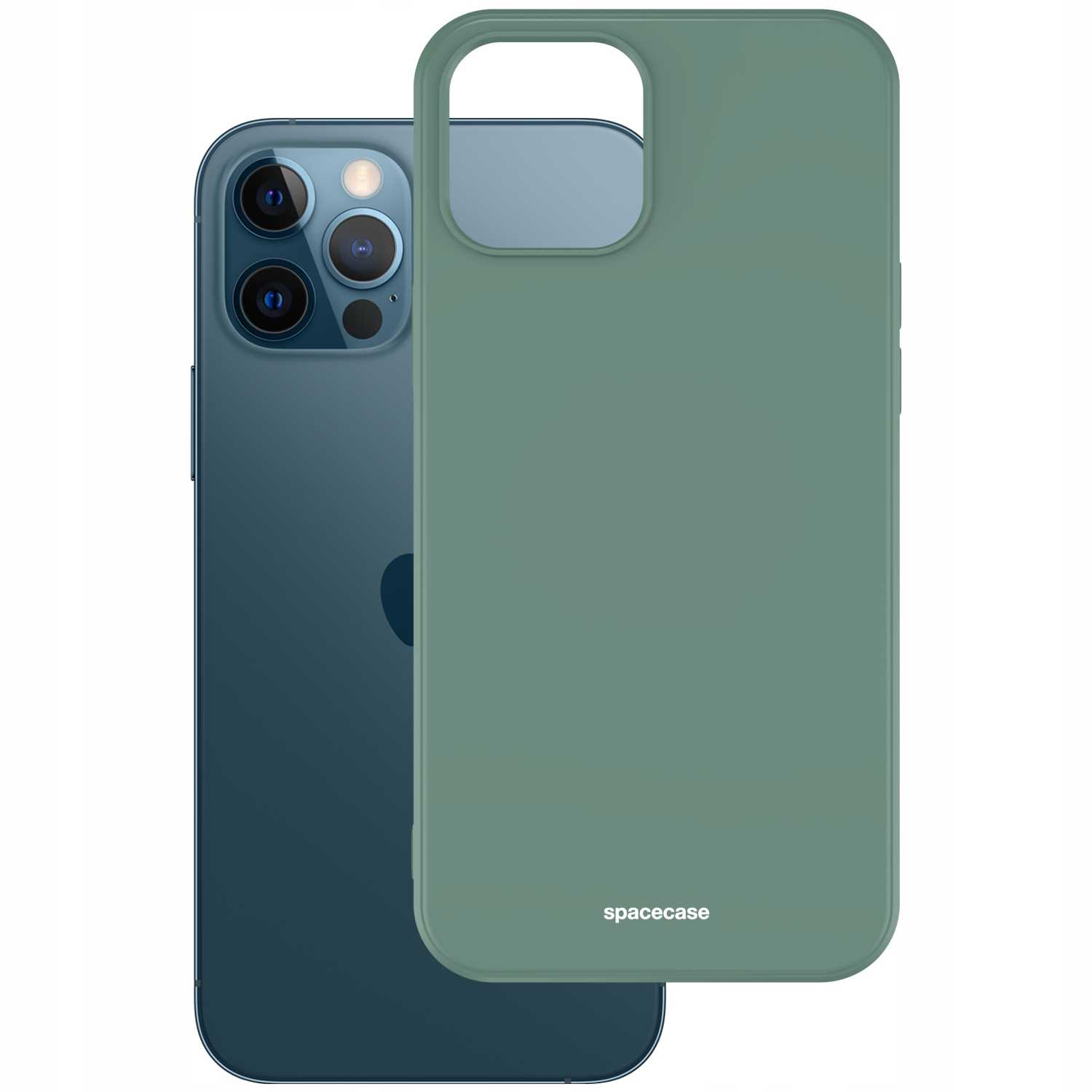 Spacecase Silicone Case iPhone 12 Pro Max dark green