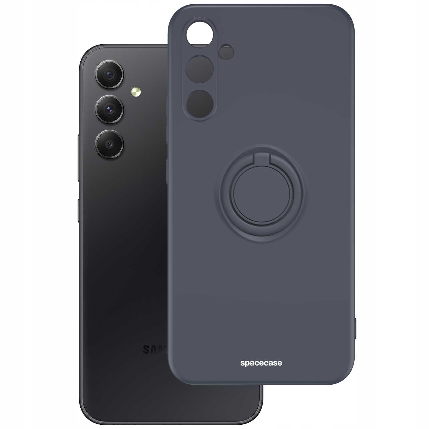 Spacecase Silicone Ring Galaxy A34 5G Black