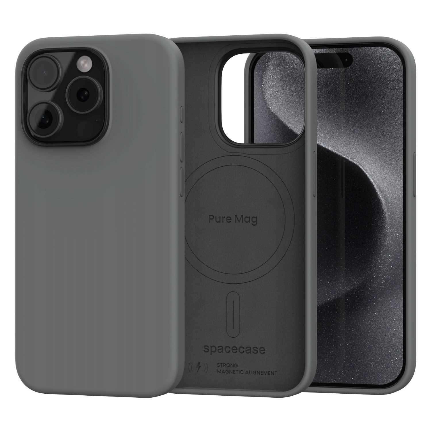 Spacecase Pure Mag iPhone 15 Pro gray