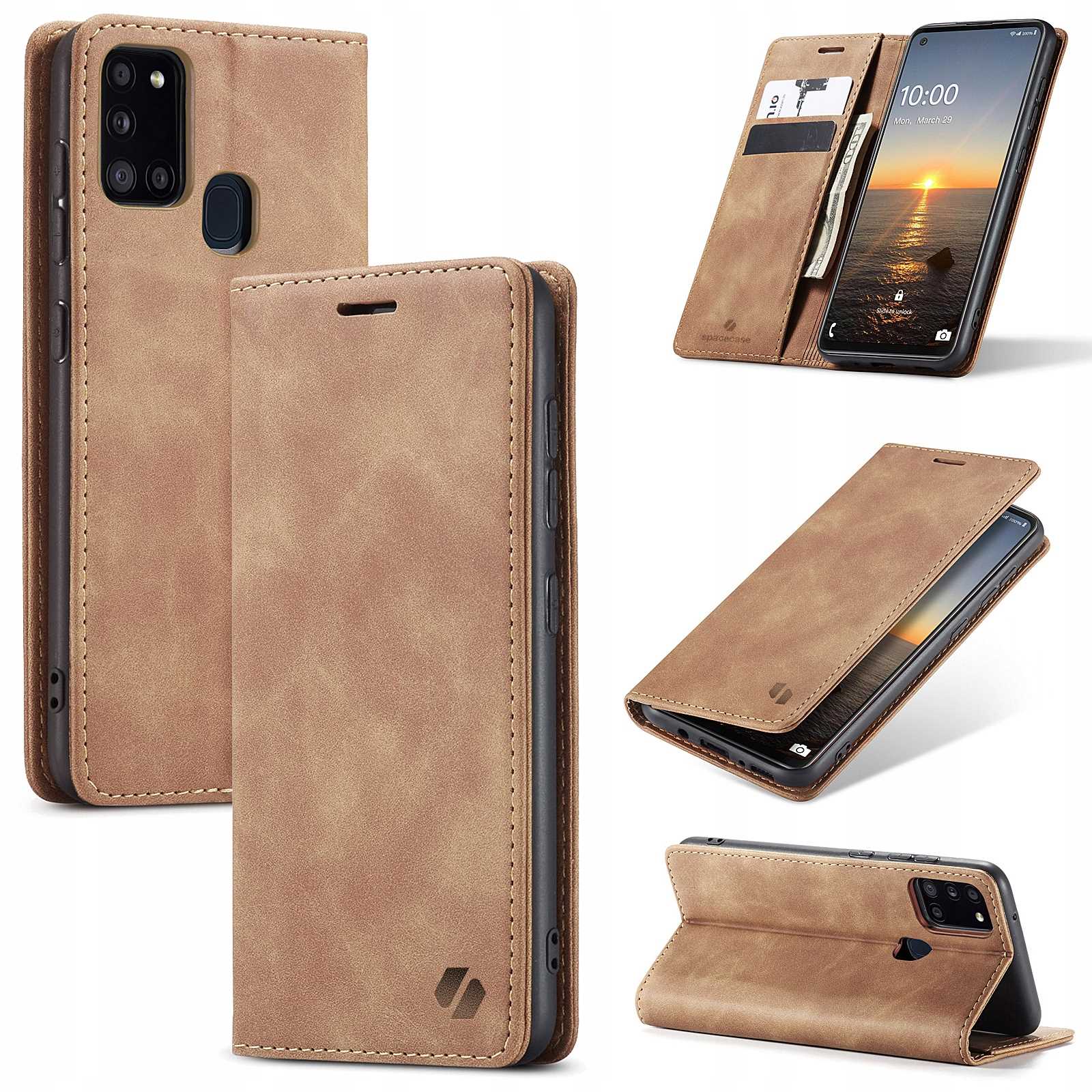 Spacecase Wallet Galaxy A21s light brown