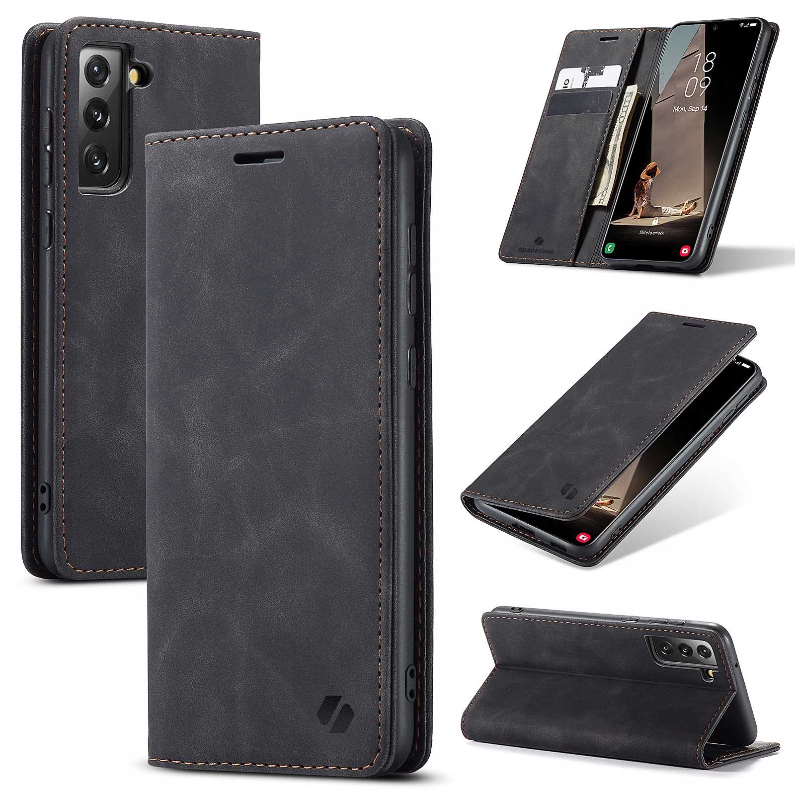 Spacecase Wallet Galaxy S21 Fe Black