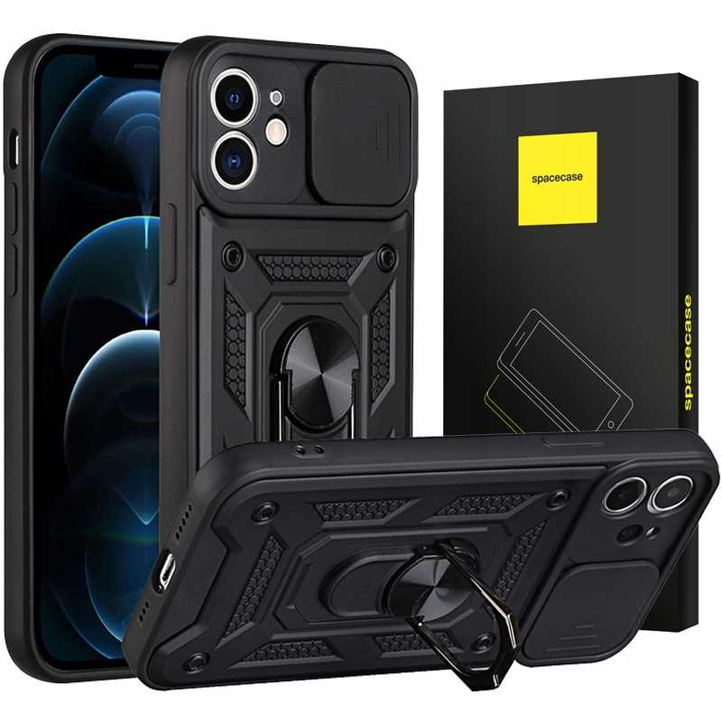 Spacecase Camring Iphone 12 Mini Black