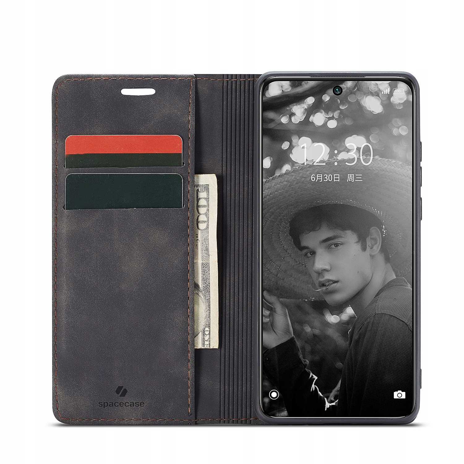 Spacecase Wallet Redmi Note 10 Pro Black