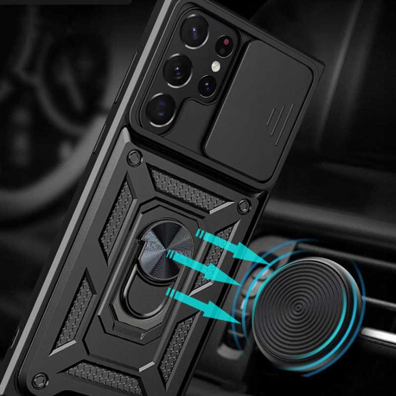 Spacecase Camring Galaxy S22 Ultra Black