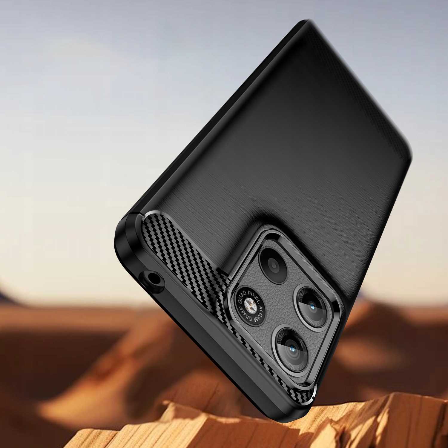 Spacecase Carbon Moto G15/G15 Power black