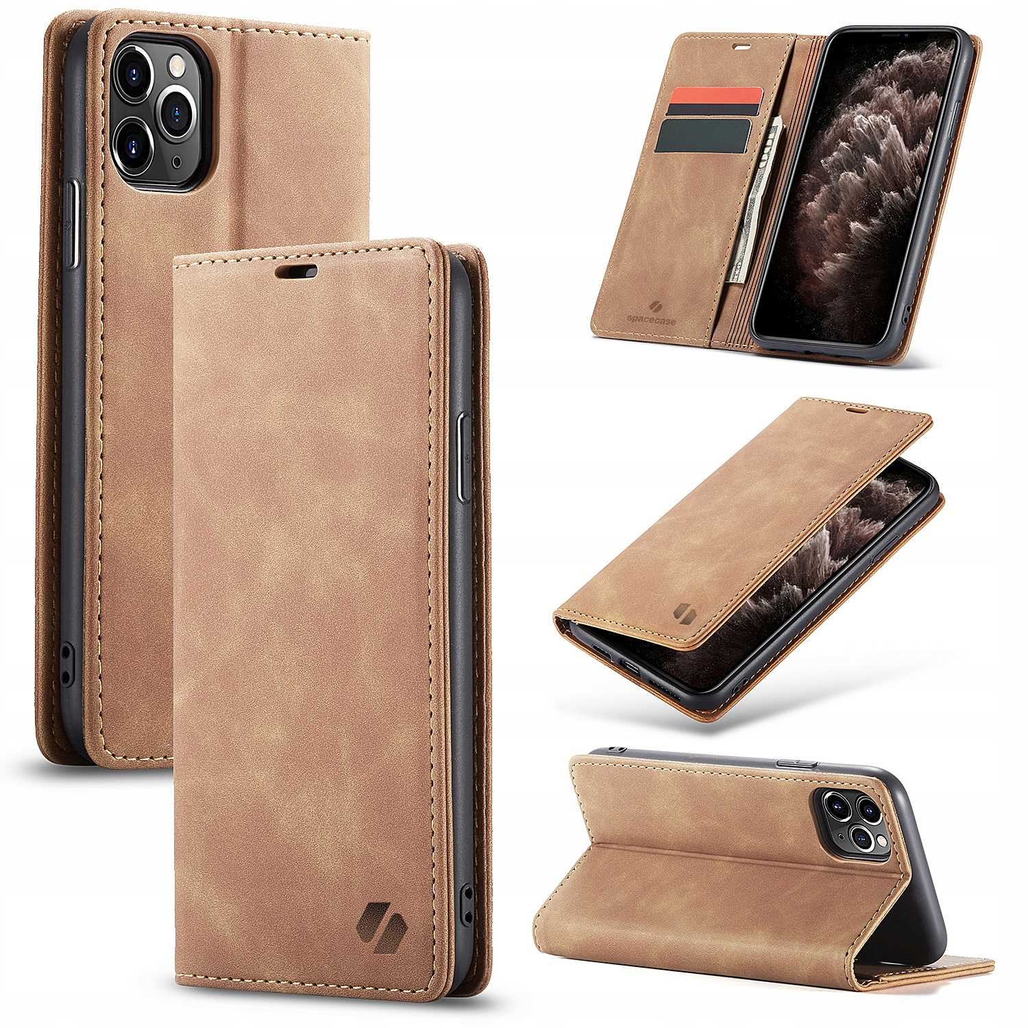 Spacecase Wallet Iphone 11 Pro Light Brown