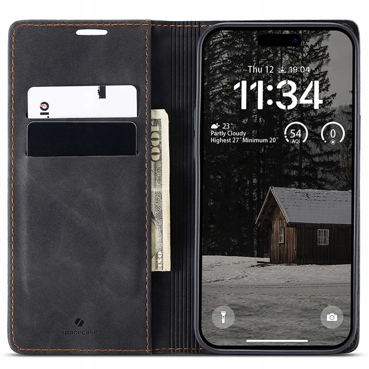 Spacecase Wallet iPhone 17 Air black