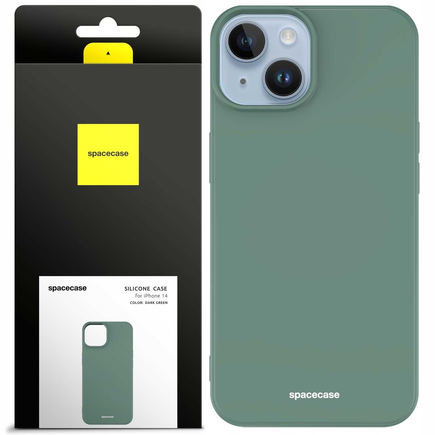 Spacecase Silicone Case iPhone 14 dark green