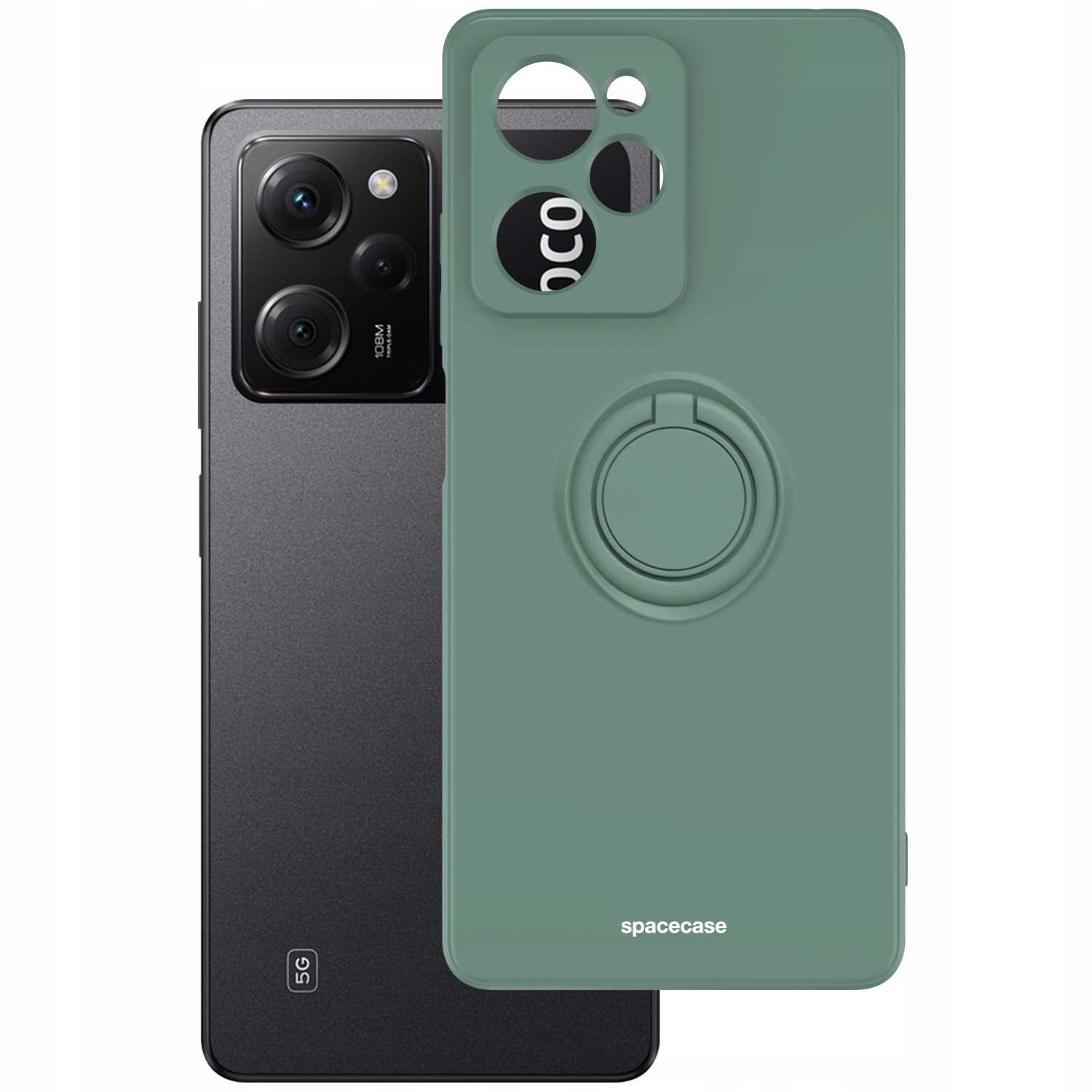 Spacecase Silicone Ring Poco X5 Pro 5G Dark Green