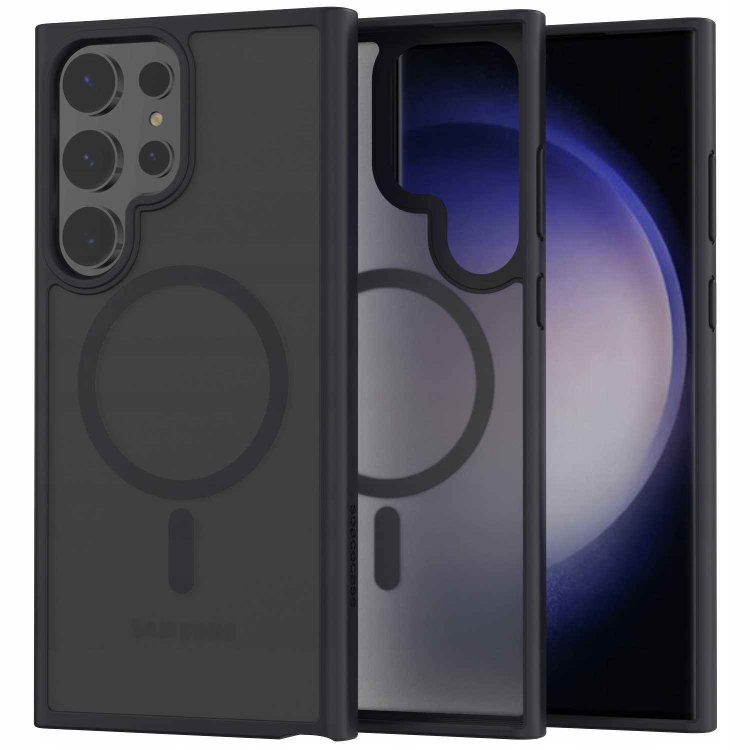 Spacecase Hybrid Mag Galaxy S23 Ultra Black