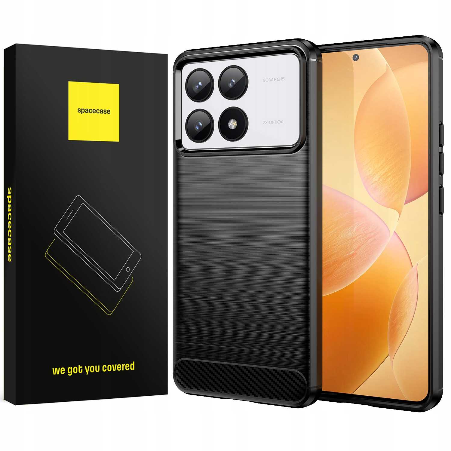 Spacecase Carbon Poco F6 Pro 5G black