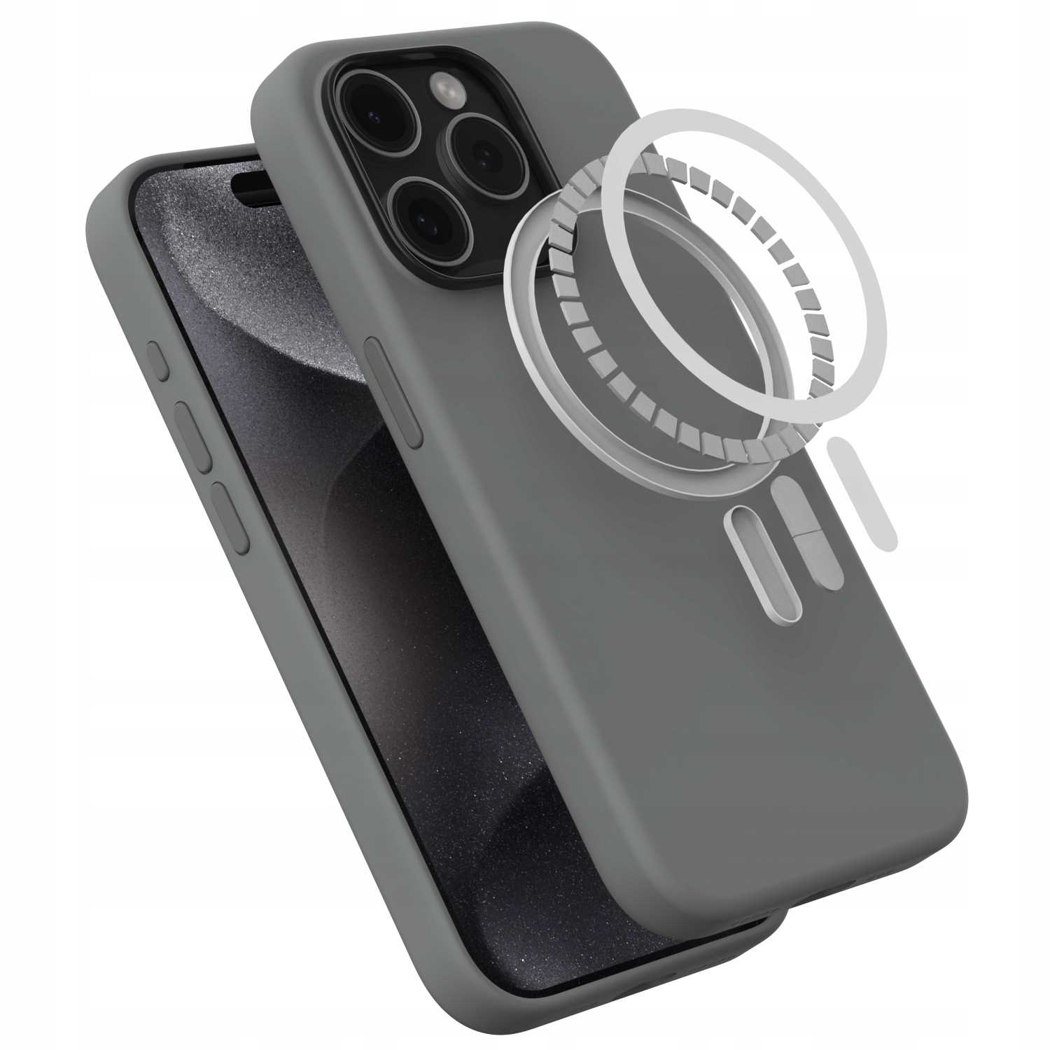Spacecase Pure Mag iPhone 15 Pro gray