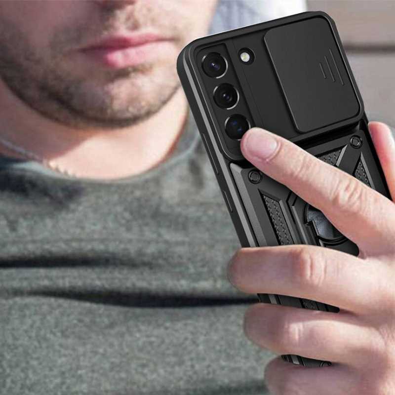 Spacecase Camring Galaxy S22+ Black