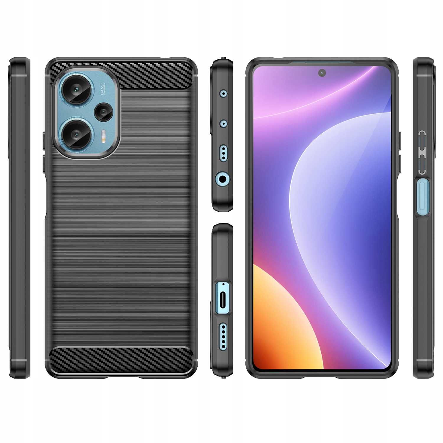 Spacecase Carbon Poco F5 Black