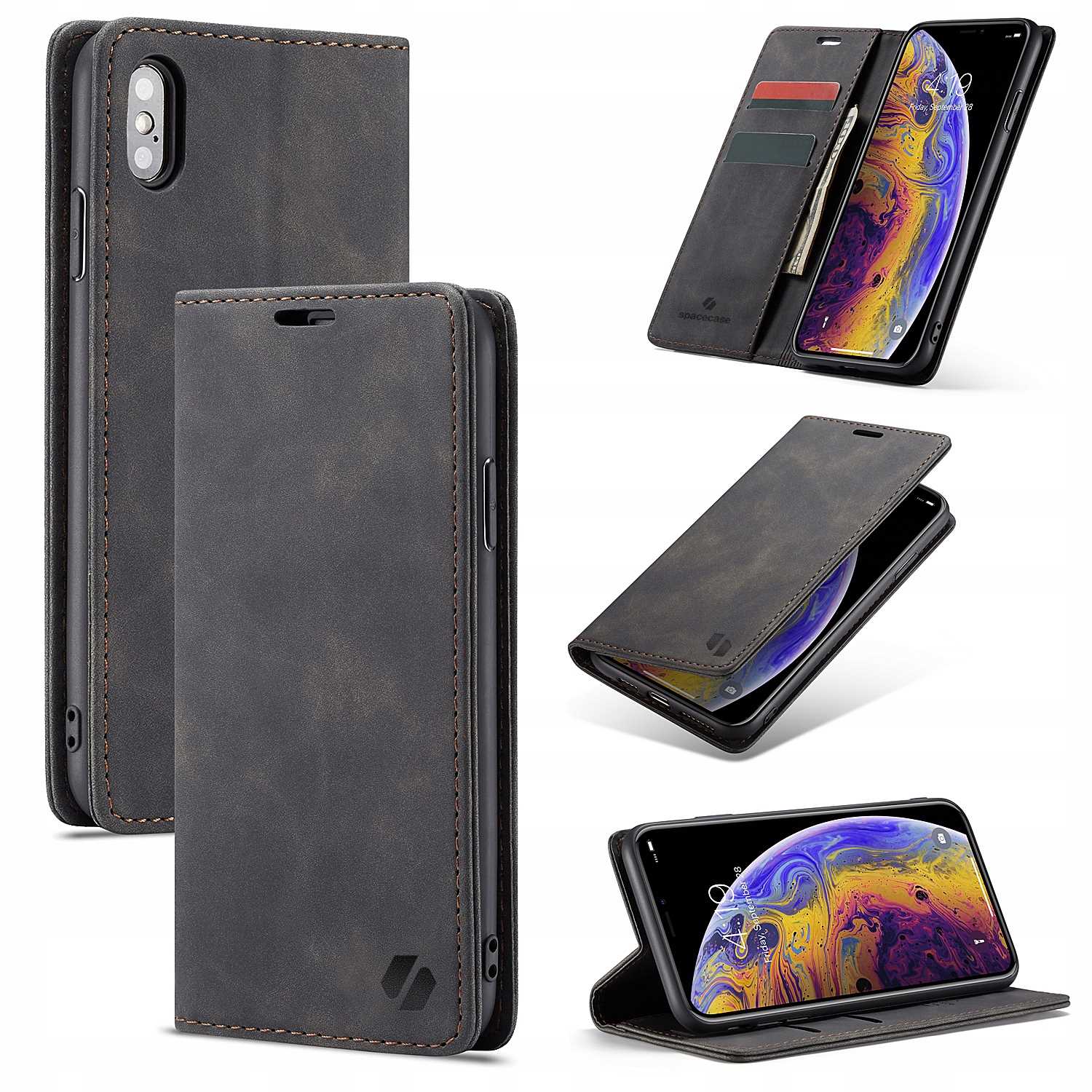 Spacecase Wallet iPhone Xs Max black