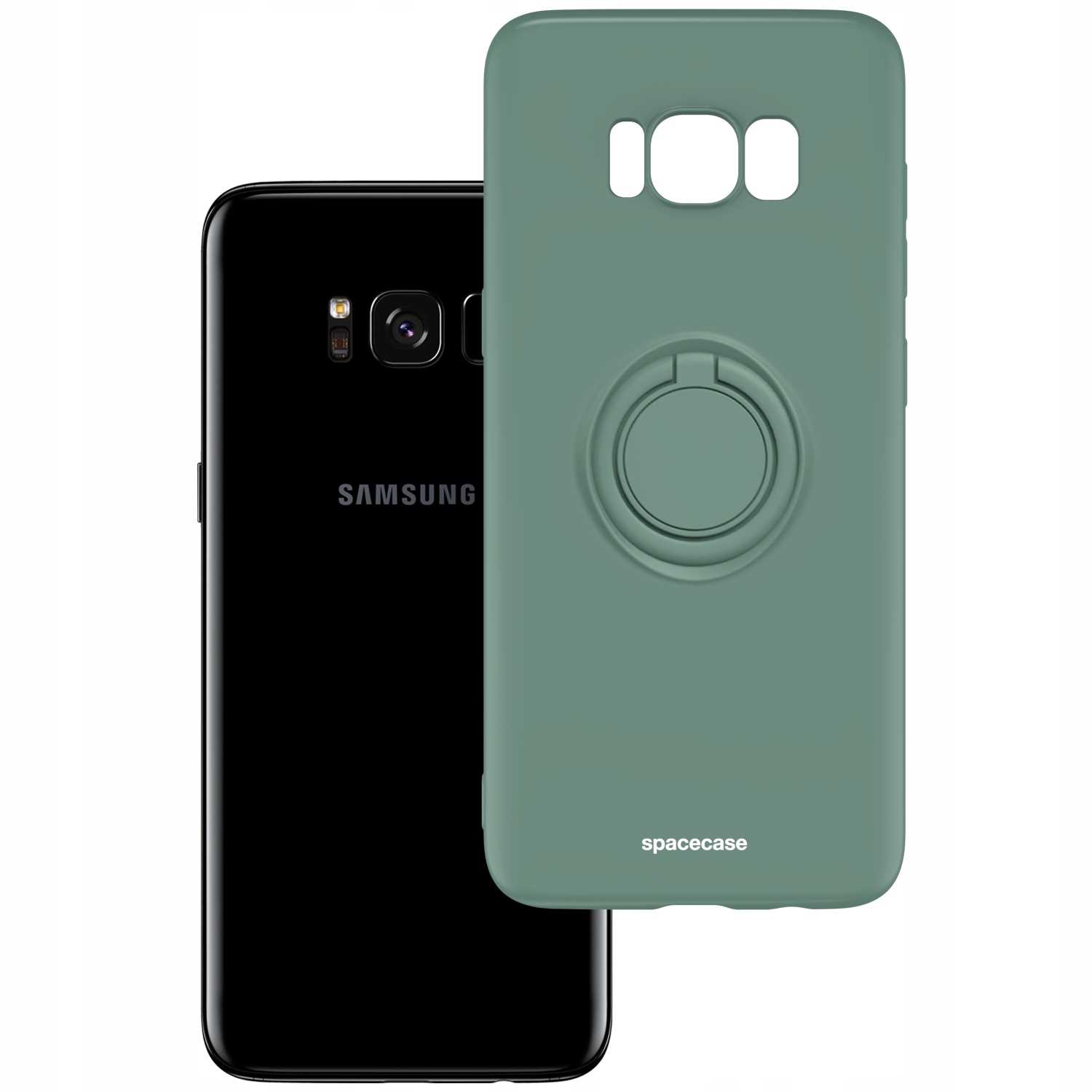 Spacecase Silicone Ring Galaxy S8 dark green