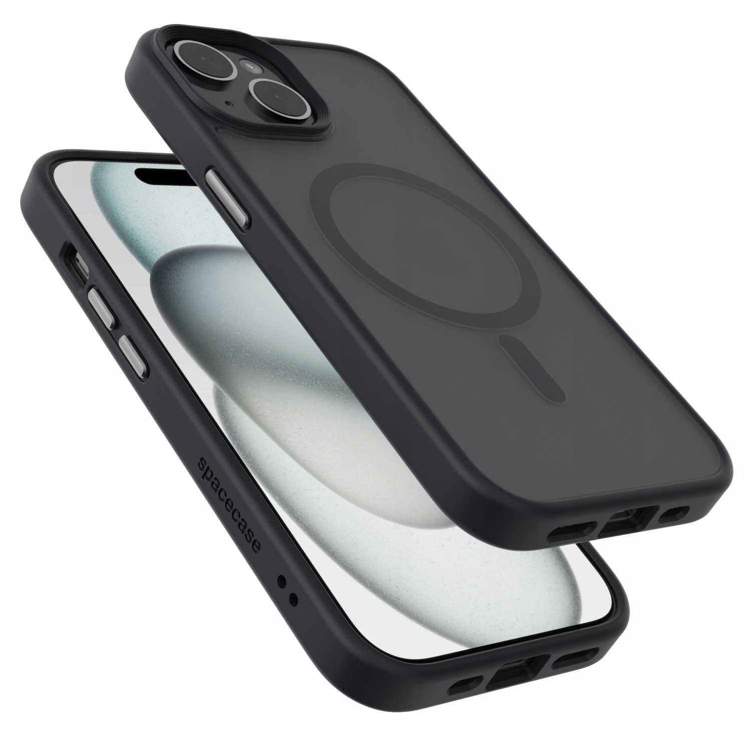 Spacecase Hybrid Mag Iphone 15 Plus Black