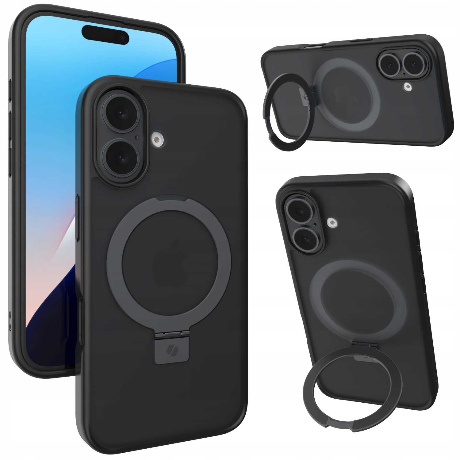 Spacecase Ring Pro Mag Iphone 16 Black