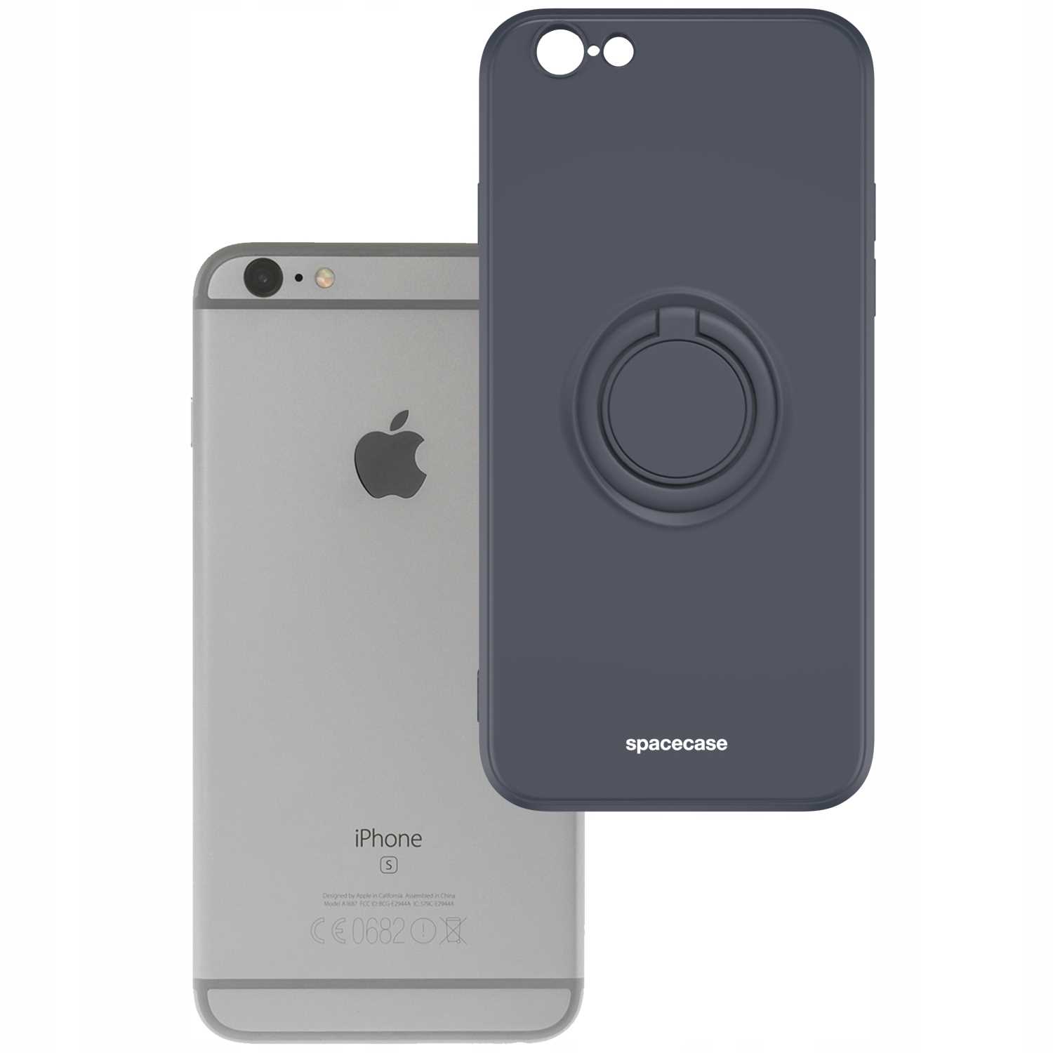 Spacecase Silicone Ring Iphone 6/6S Black