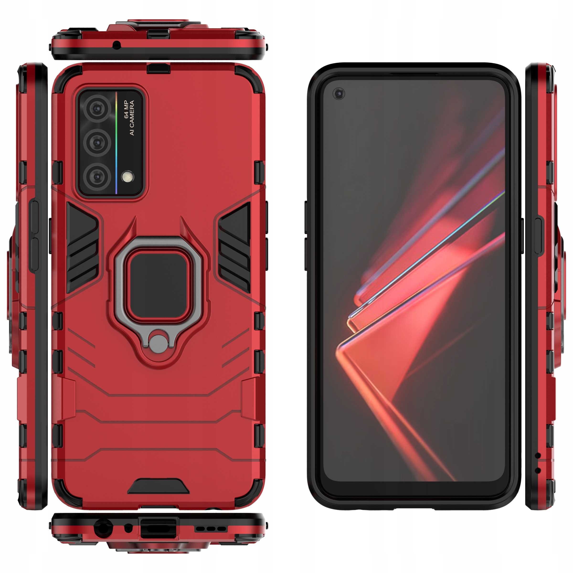 Spacecase X-Ring Realme GT Master Edition czerwony