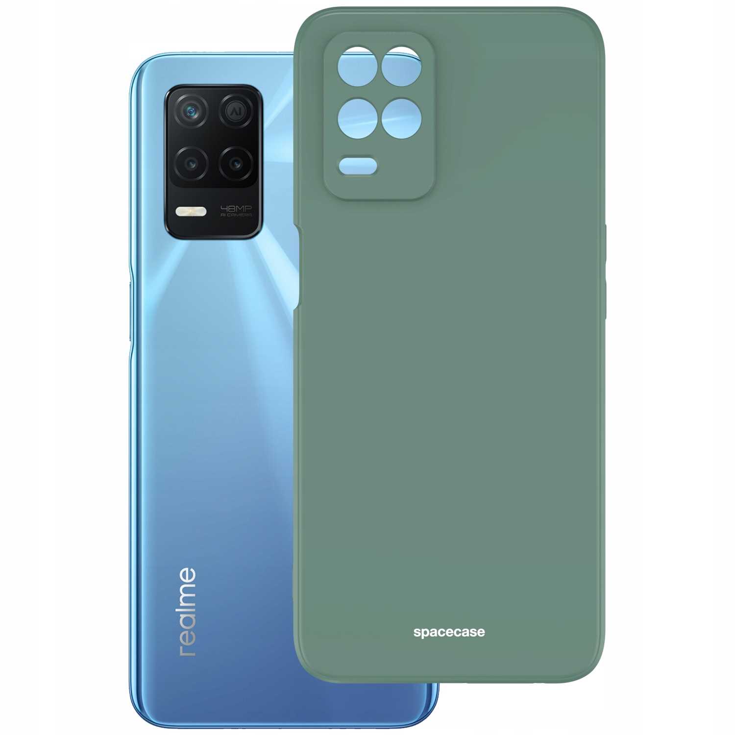 Spacecase Silicone Case Realme 8 5G Dark Green