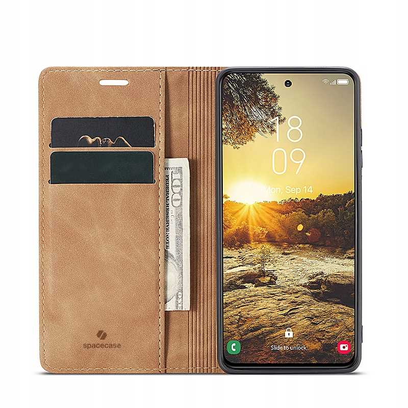 Spacecase Wallet Galaxy S24 light brown