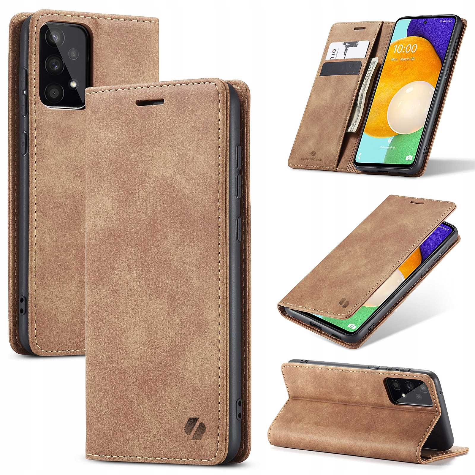 Spacecase Wallet Galaxy A53 light brown
