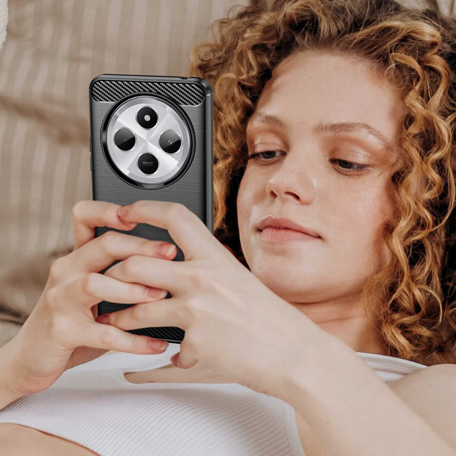 Spacecase Carbon Xiaomi 14C/Poco C75 4G Black