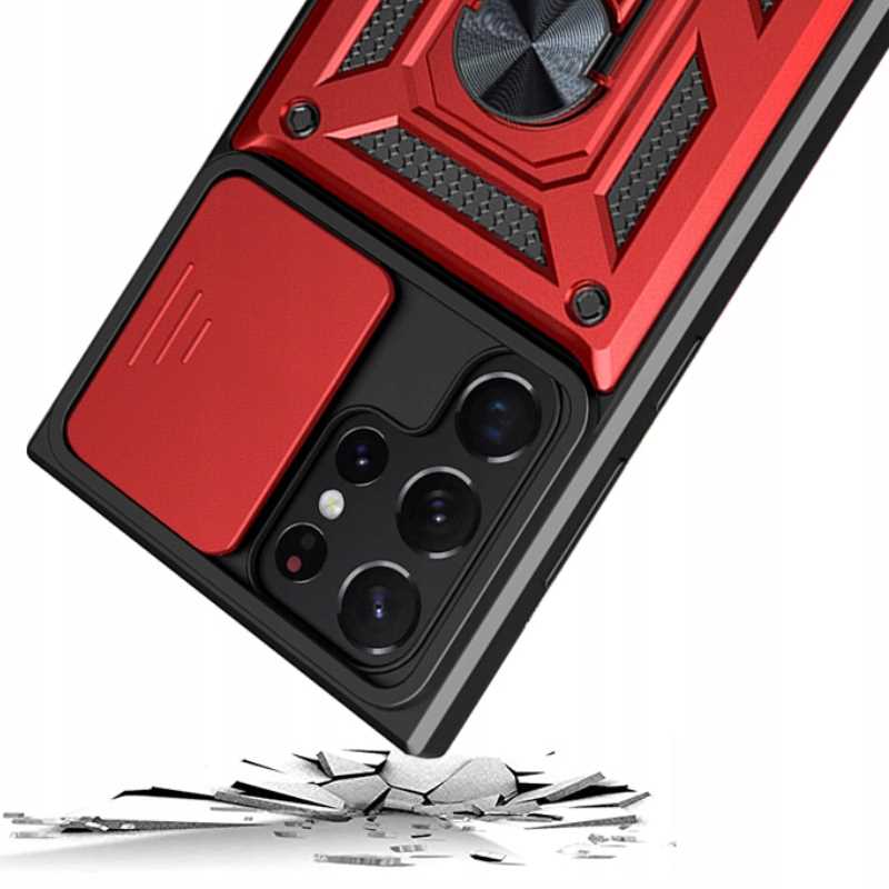 Spacecase Camring Galaxy S22 Ultra red