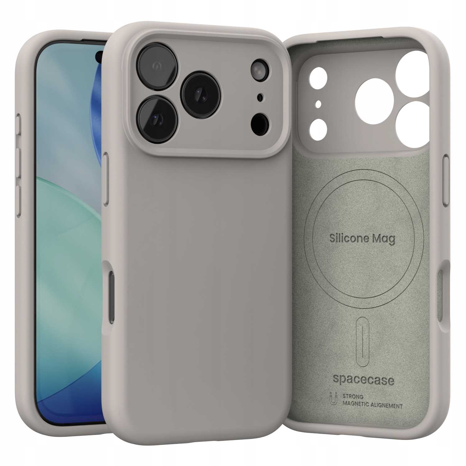 Spacecase Silicone Mag iPhone 17 Pro stone