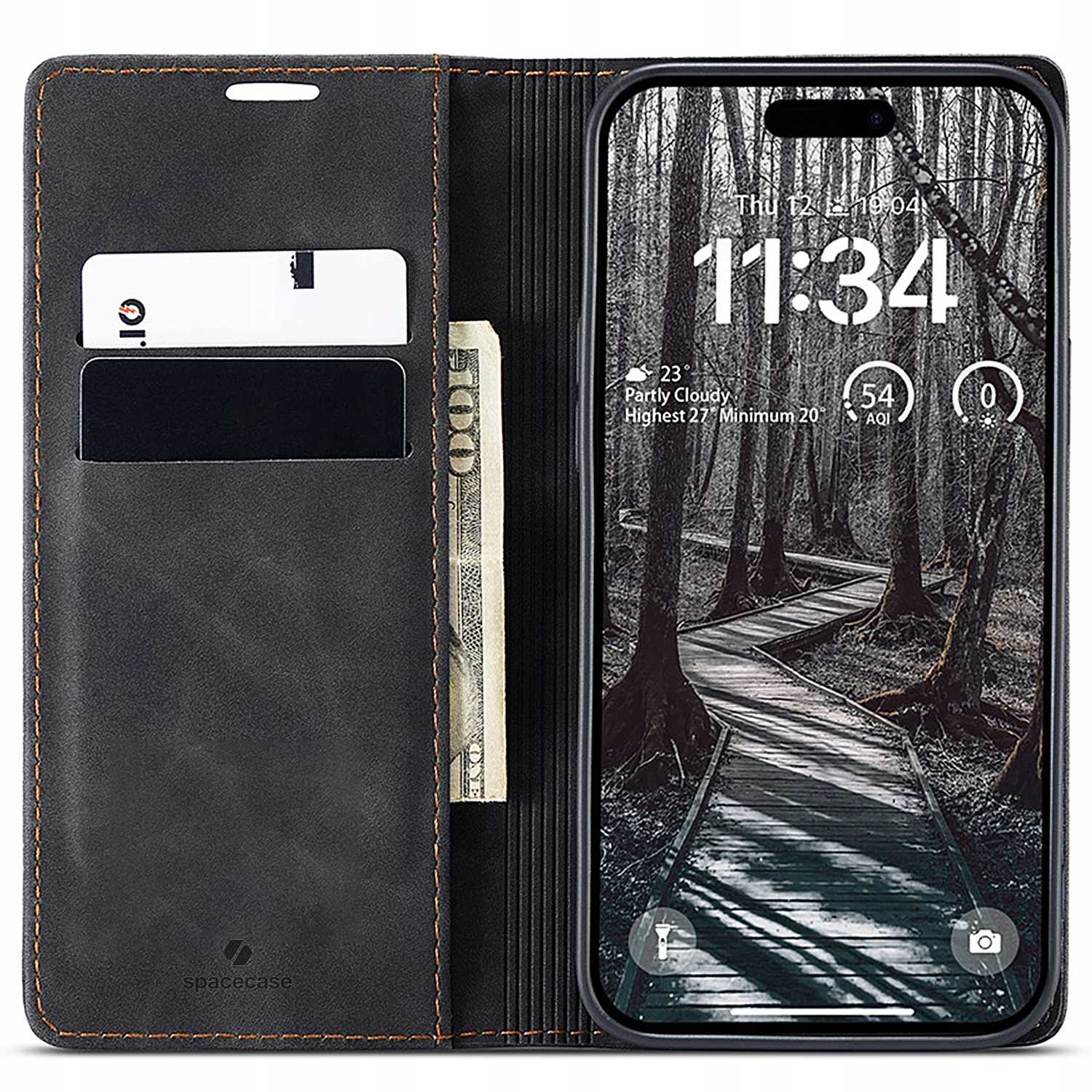 Spacecase Wallet iPhone 17 Pro Max black