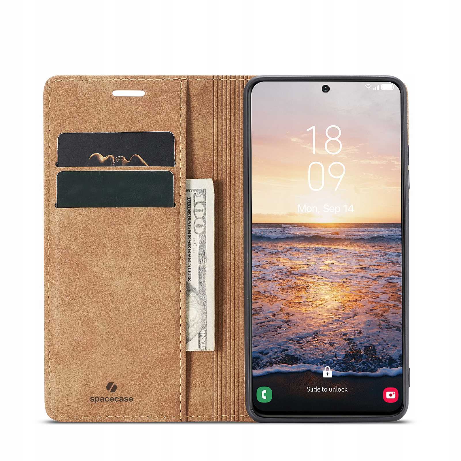 Spacecase Wallet Galaxy S23 Light Brown