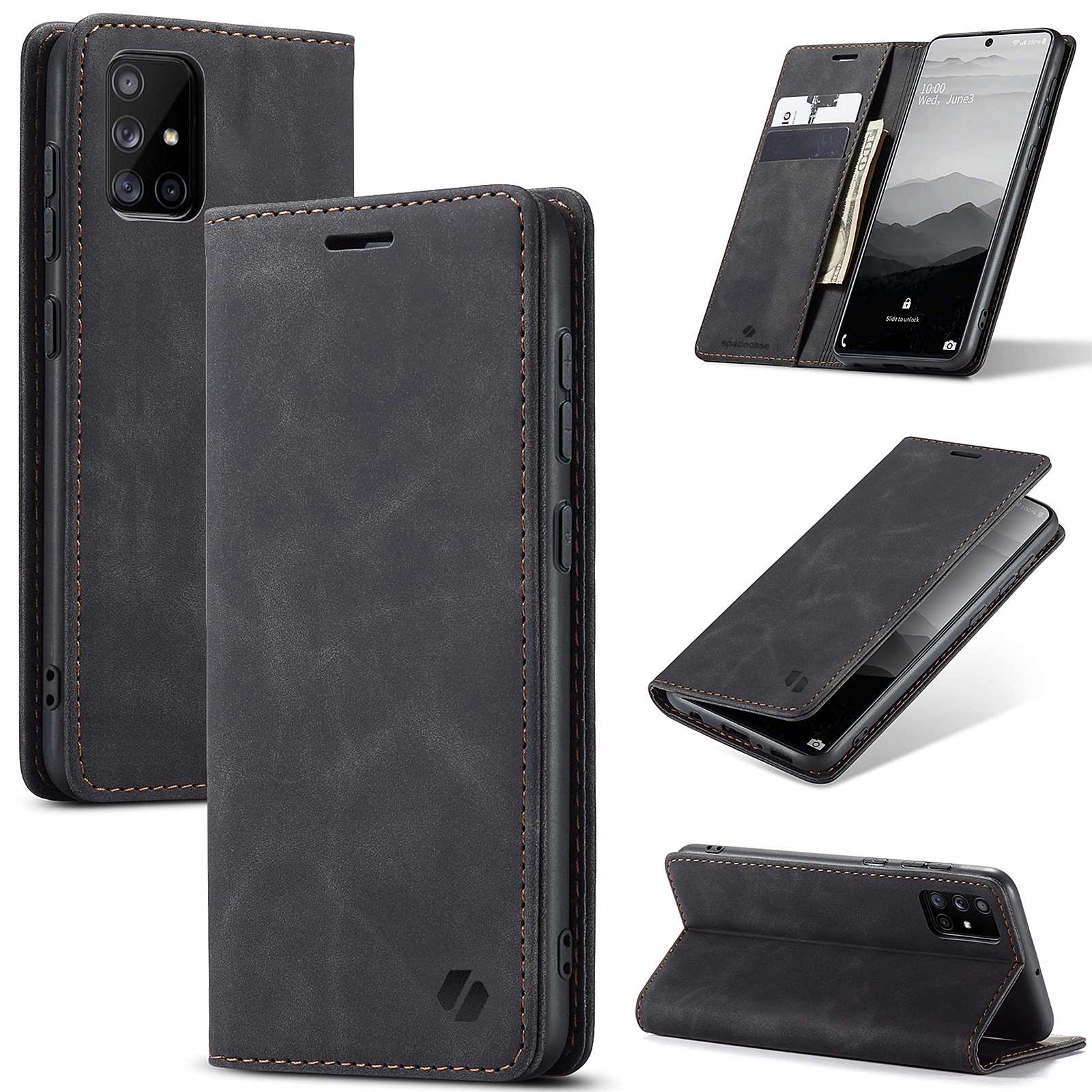 Spacecase Wallet Galaxy A71 black