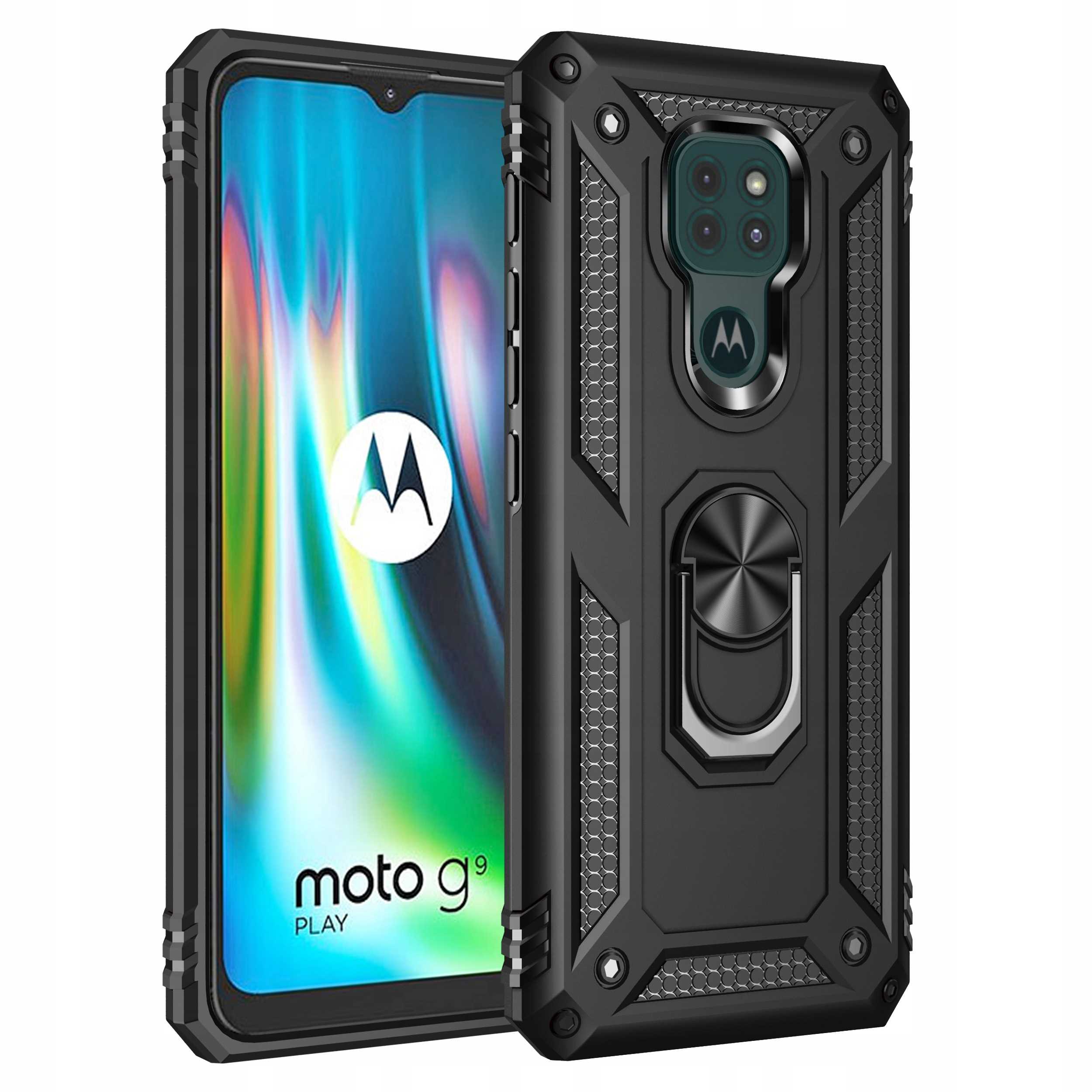 Spacecase Ring NX Moto G9 Play/E7 Plus czarny