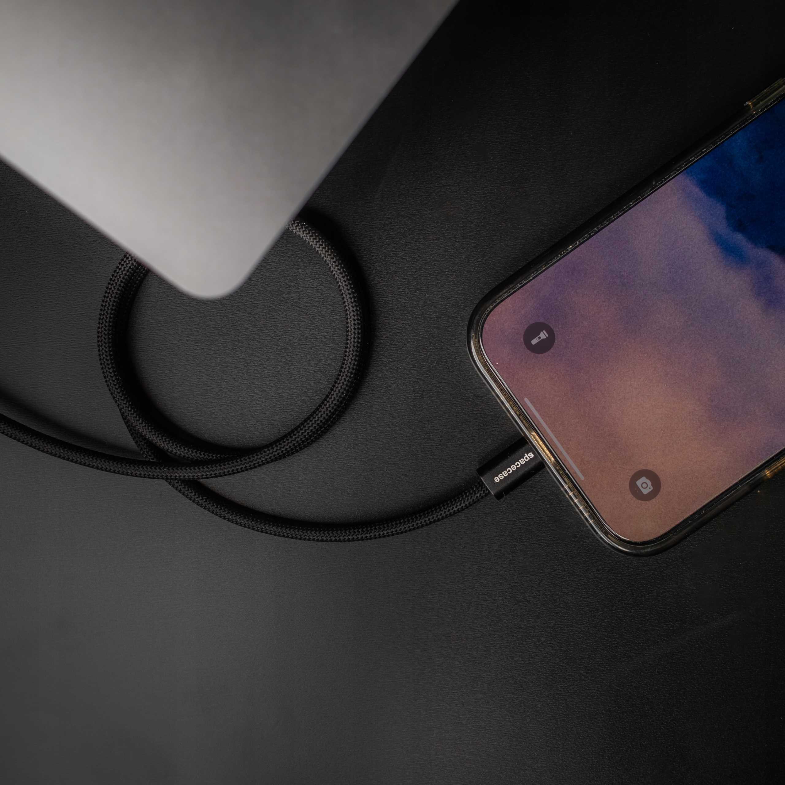 Spacecase Usb-A To Usb-C Magnetic Cable 1M 32W Cl07 Black