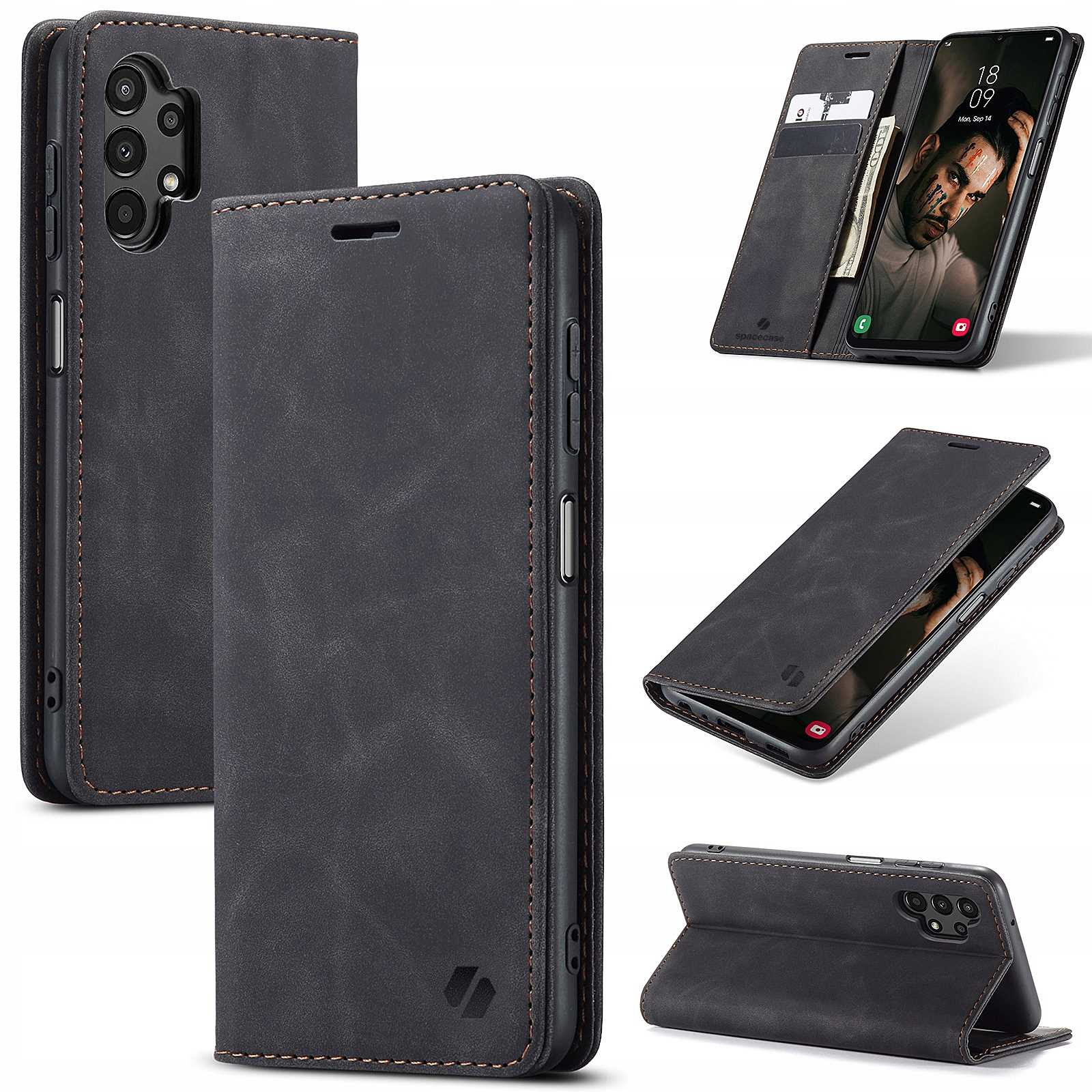 Spacecase Wallet Galaxy A13 4G black