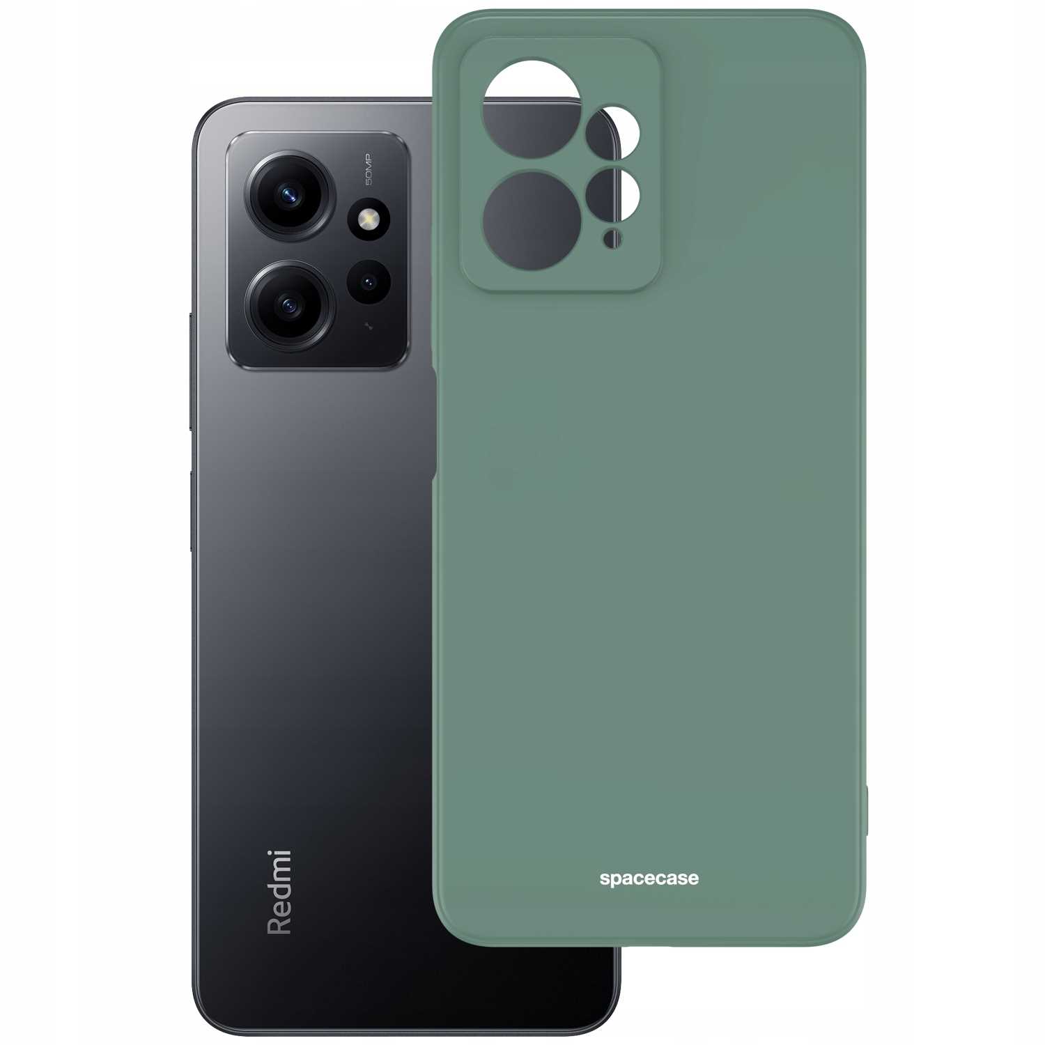 Spacecase Silicone Case Redmi Note 12 4G dark green