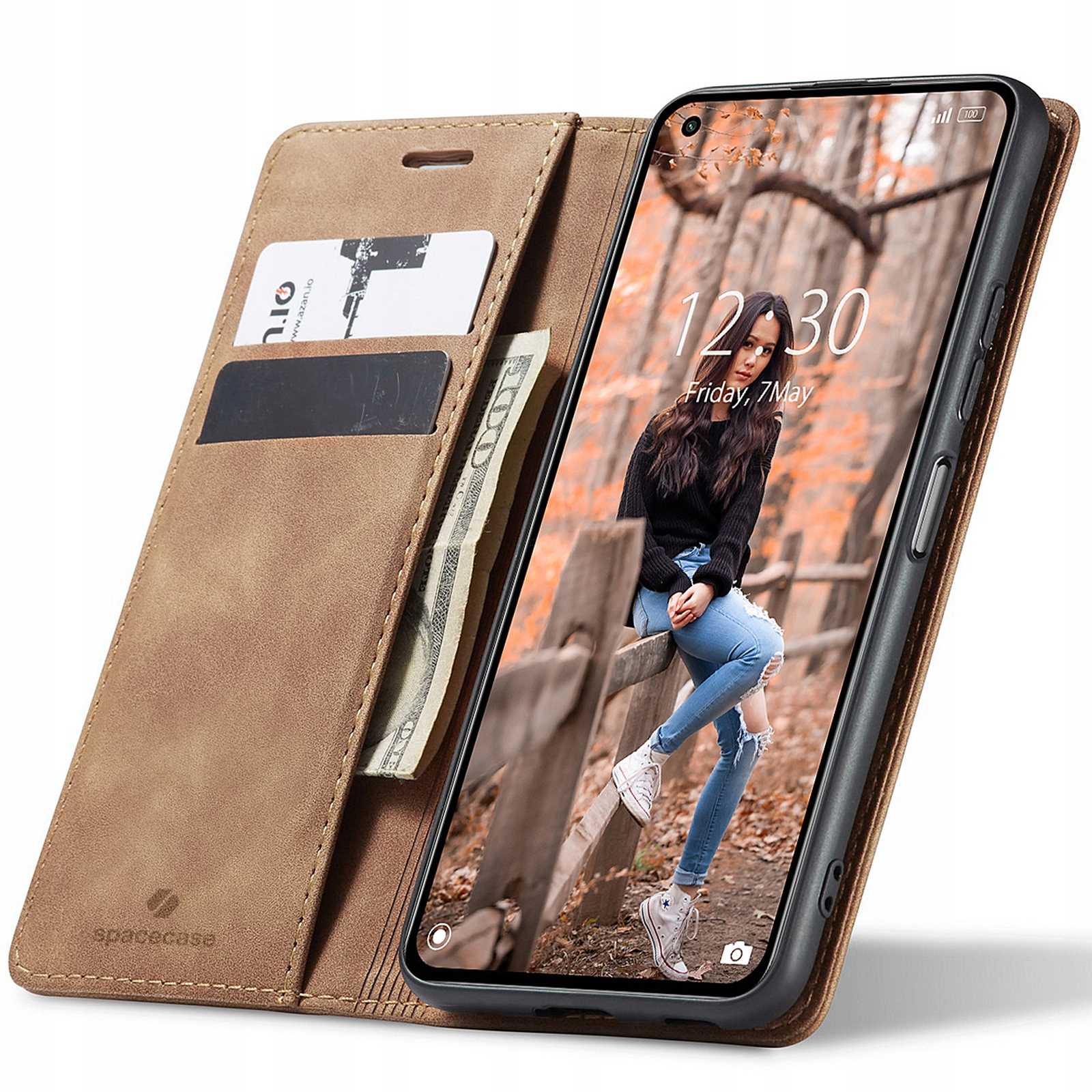 Spacecase Wallet Mi 11 Lite/5G NE light brown
