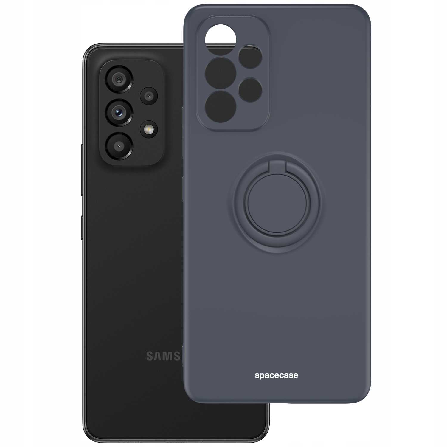 Spacecase Silicone Ring Galaxy A53 5G Black