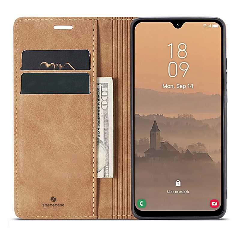 Spacecase Wallet Galaxy A26 light brown