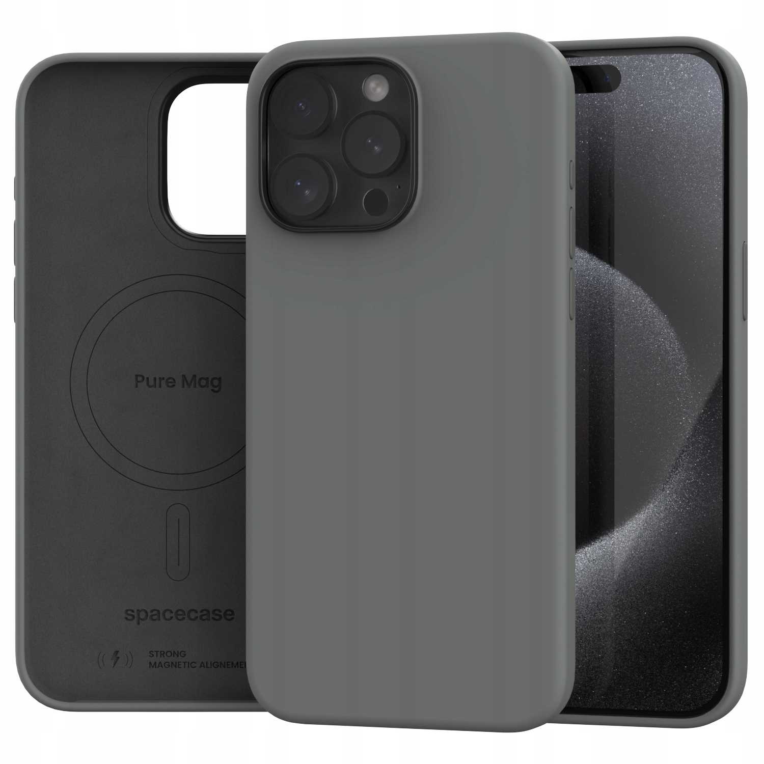 Spacecase Pure Mag iPhone 15 Pro Max gray