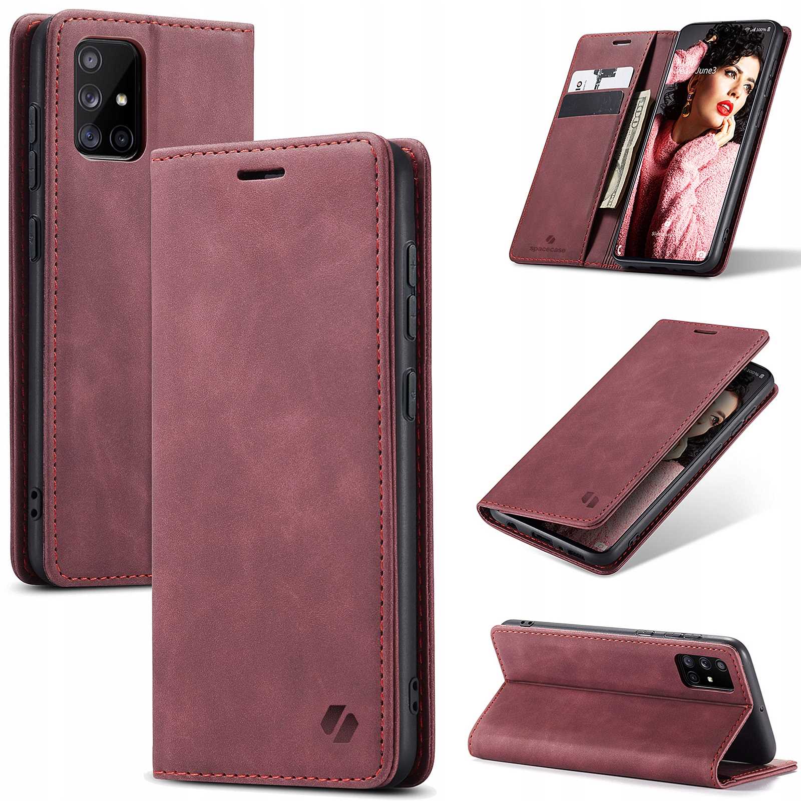 Spacecase Wallet Galaxy A71 Red