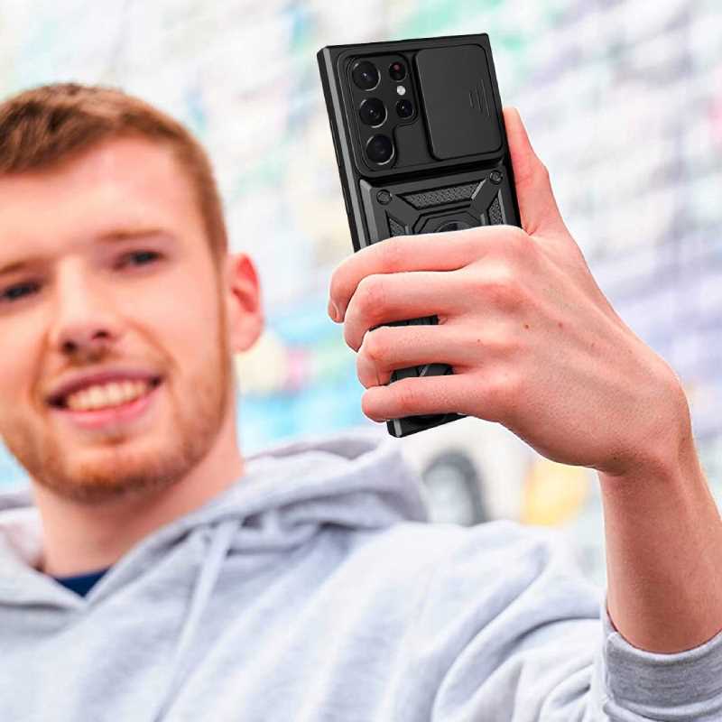 Spacecase Camring Galaxy S22 Ultra Black